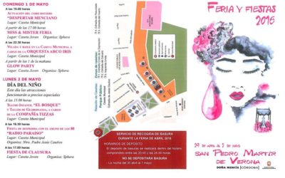 Programa de Feria y Fiestas en Honor a San Pedro Mártir 2016