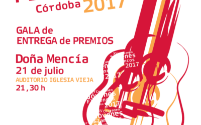 La gala de entrega de premios del XV Certamen de Jóvenes Flamencos que organiza la Delegación de Cultura de la Diputación de Córdoba se celebrará en Doña Mencía.