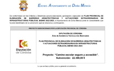 ARQUITECTÓNICAS Y ACTUACIONES EXTRAORDINARIAS EN INFRAESTRUCTURAS PÚBLICAS, BIENIO 2022-2023