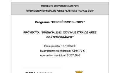 Convocatoria de subvenciones del Programa “PERIFÉRICOS. ARTE CONTEMPORÁNEO EN LA PROVINCIA DE CÓRDOBA”, ejercicio 2022