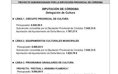 Convocatoria de subvenciones de colaboración cultural con los municipios y entidades locales autónomas para el desarrollo de PROGRAMAS DE CULTURA, ejercicio 2022