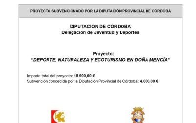 Convocatoria de subvenciones a entidades locales de la provincia de Córdoba para la realización de actividades deportivas, ejercicio 2022
